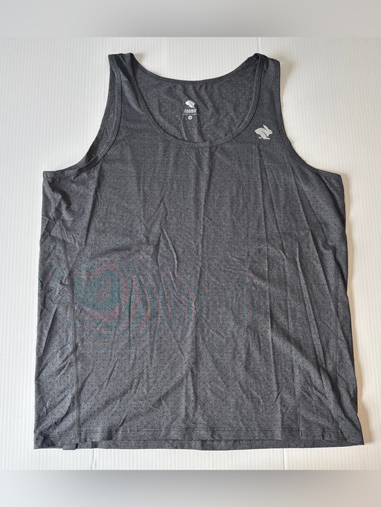 Rabbit Other - rabbit Men’s EZ Tank Perf Gray Perforated Running Workout Athletic Tank Large